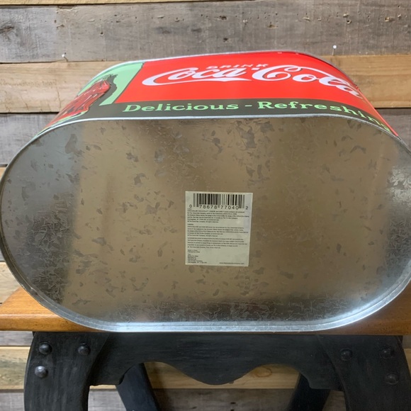Coca Cola Oval Galvanized Tin / Bucket - Picture 6 of 7